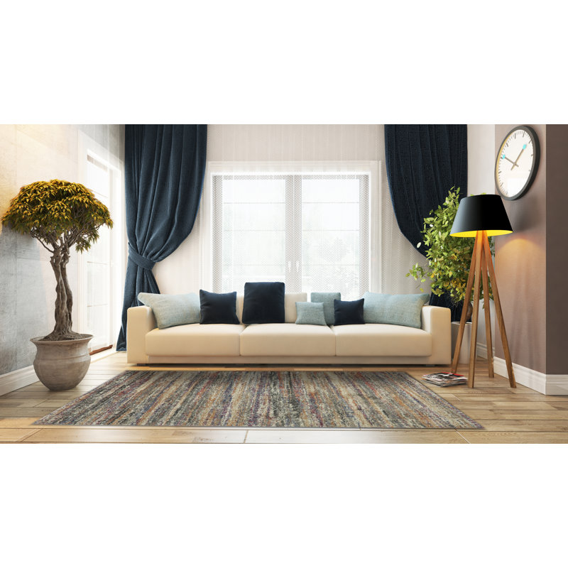 Foerster Abstract Indoor Rug, Rectangle 3'11" x 5'7"