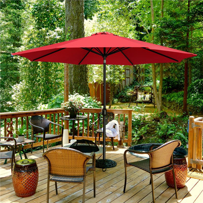 Parasol de patio long avec bouton-poussoir de 132 po Tlit