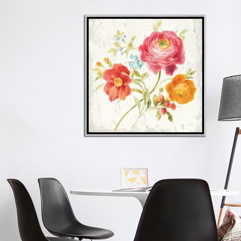 "Meadows Edge V" par Danhui nai, reproduction d’art, H 37 po x l 37 po x P 1,5 po, Toile tendue, Pas de tapis