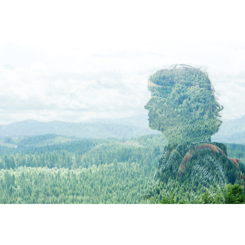 Double Exposure Portrait by Boytsov - Wrapped Canvas Print, 30cm H x 46cm W