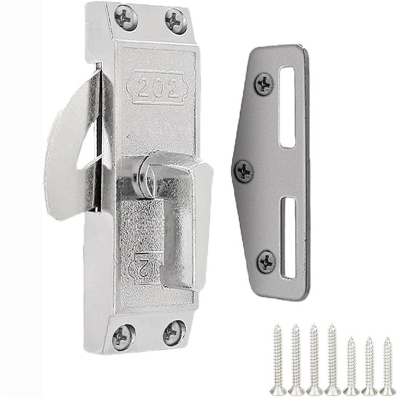Rack Serrure de porte de grange verrouillable à 180 degrés pour porte de grange coulissante