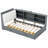 Wood Platform Bed With Storage Headboard, Shelves And 2 Drawers-1143100261-1143100260