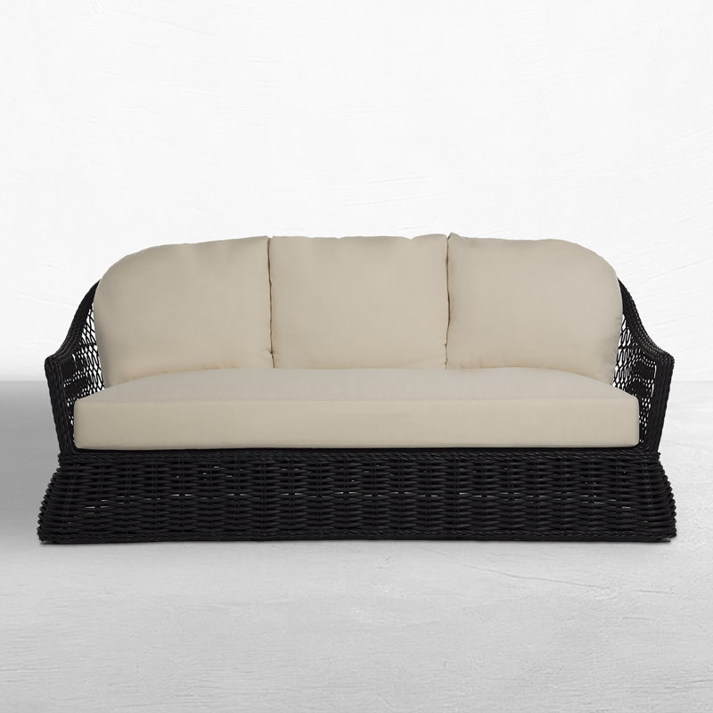 Canapé d'extérieur Soho N-Dura, No Welt + Dream Fill, Chambray tonnelle, Onyx