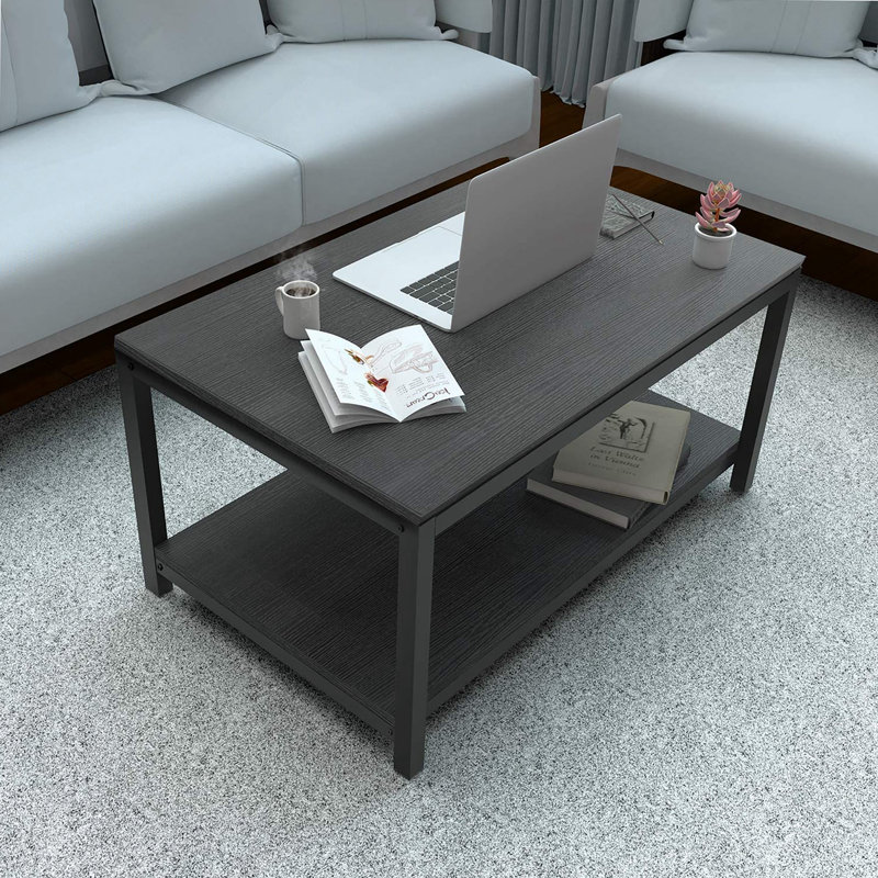 Raaga Coffee Table, Black, 16.8" H x 31.5" W x 19.8" D