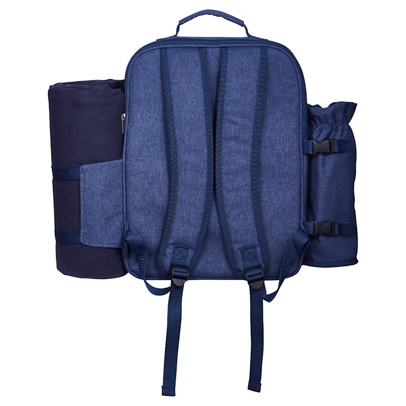 Sac à dos de plage pour 4 personnes avec compartiment glacière bleu marine