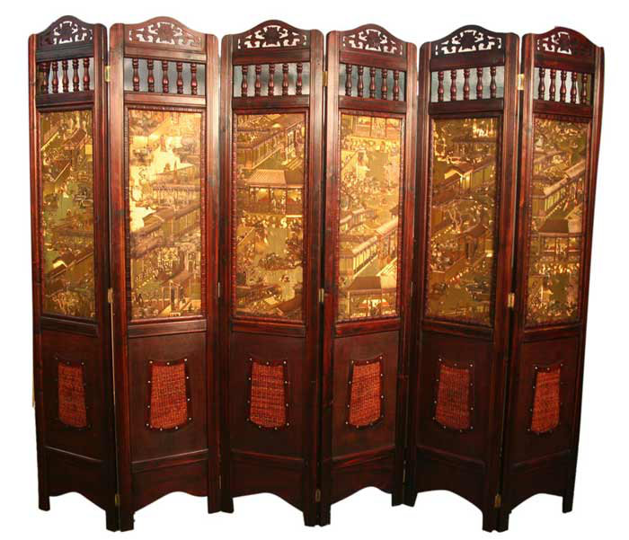 96 " W x 72 " H 6 - Panel Solid Wood Folding
