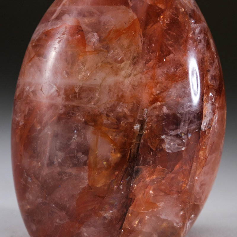 Polished Strawberry Quartz Freeform from Madagascar