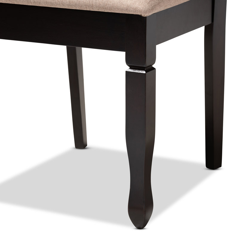Chaise en bois massif Roby, Sable