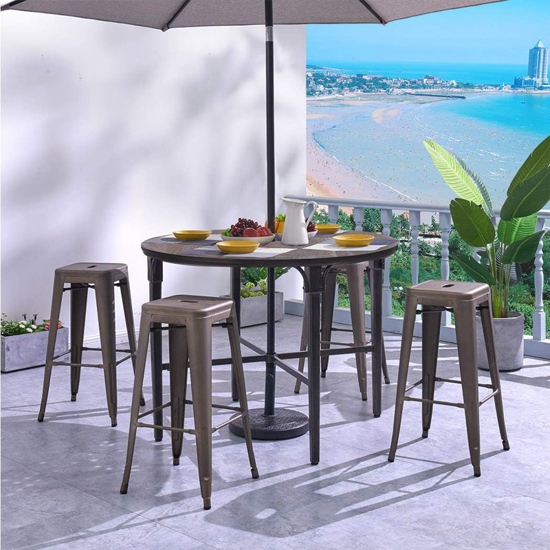 Tabouret de comptoir Irtaza 26, Gris