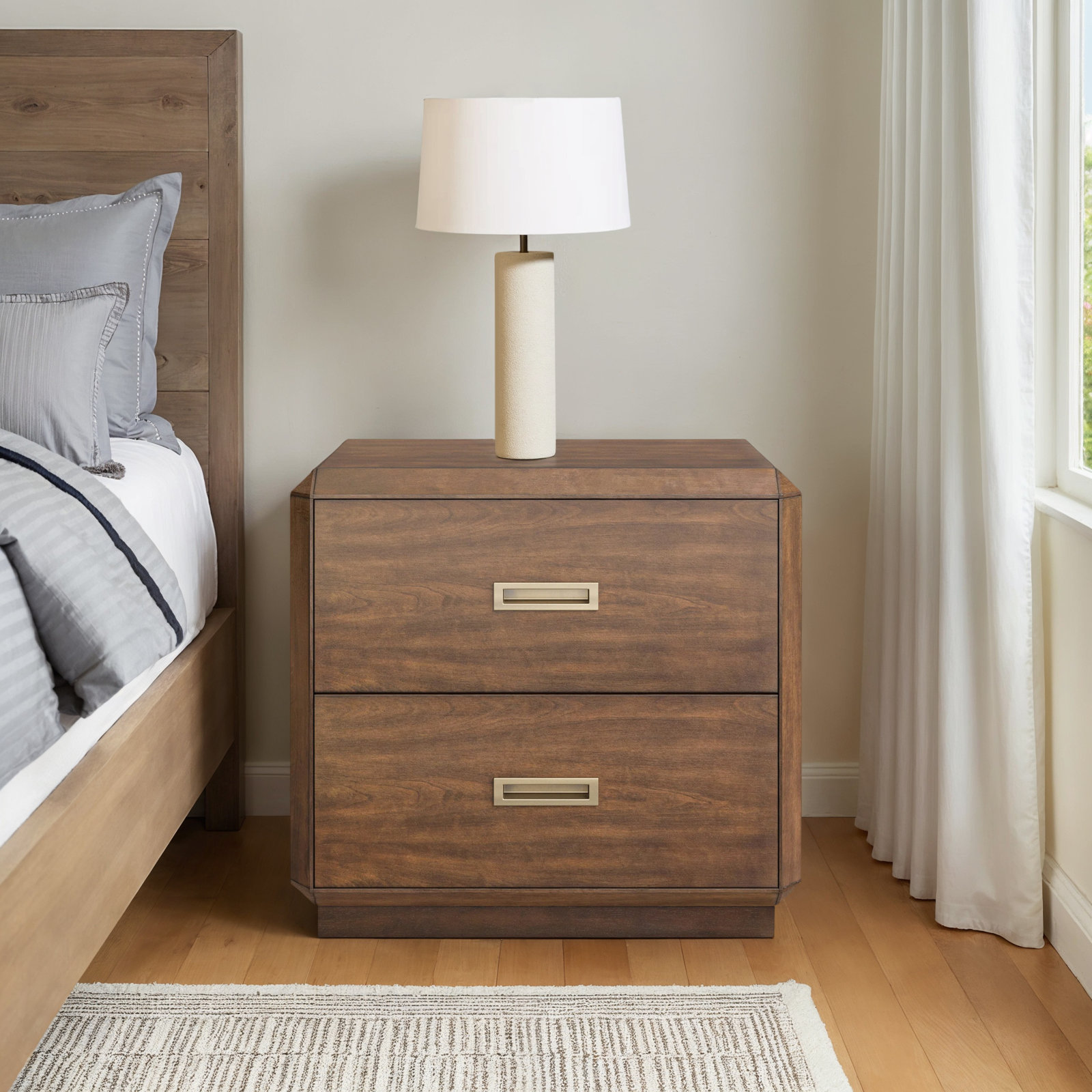Folia Solid Wood Nightstand