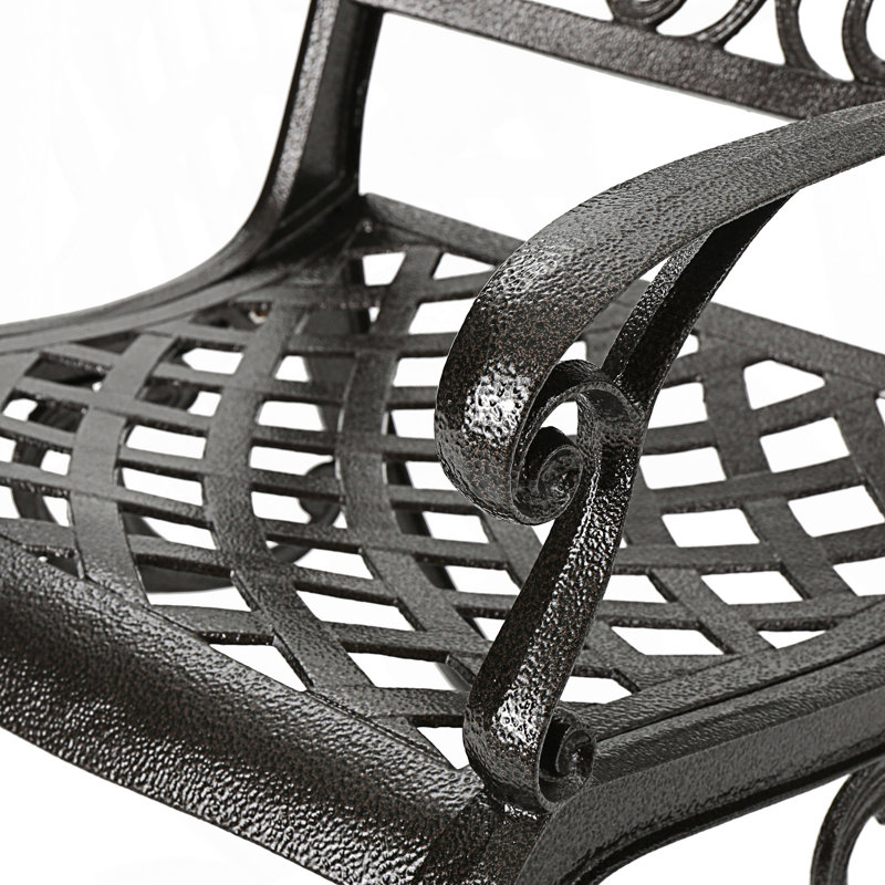 5 Piece Cast Aluminum Dining Set, Bronze