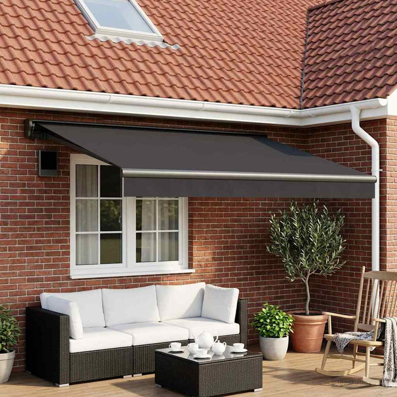 VidaXL Retractable, 250cm W x 200cm D, Anthracite
