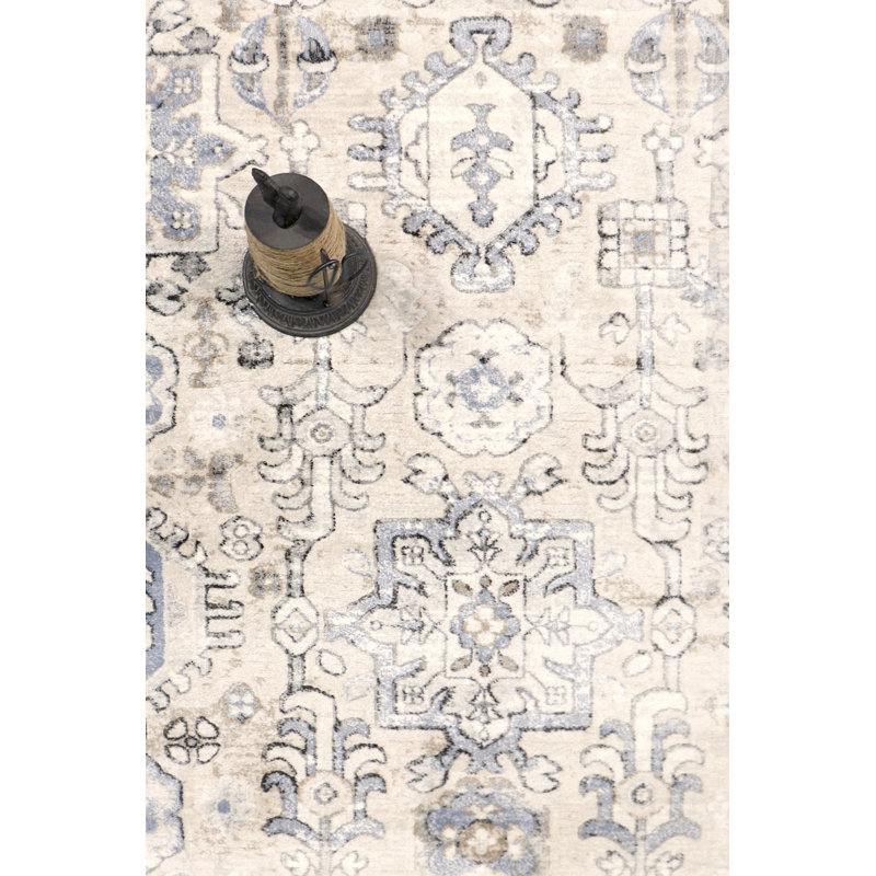 Handmade Rectangular Blue Synthetic Area Rug, 2 x 3 ft