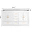 Meuble-lavabo 60 po. Armoire de rangement abondante - 4 portes à fermeture douce et 5 tiroirs-693988197