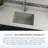 23" x 18" Quartz Kitchen Sink, Single Bowl Sink, Drop-in Sink, Undermount Sink, Granite Kitchen Sink, with Steel Grids and Basket Strainer-72644620