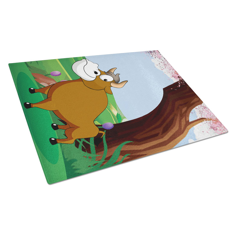 Planche à découper sous l’arbre en verre trempé