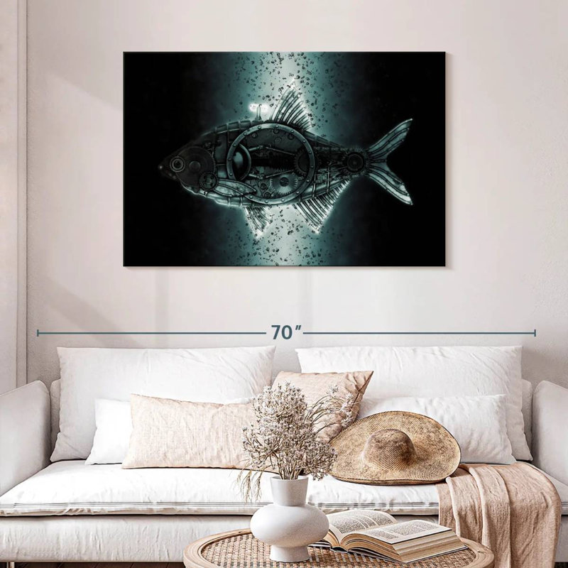 Kelan Steampunk Bream, 30" H x 45" W