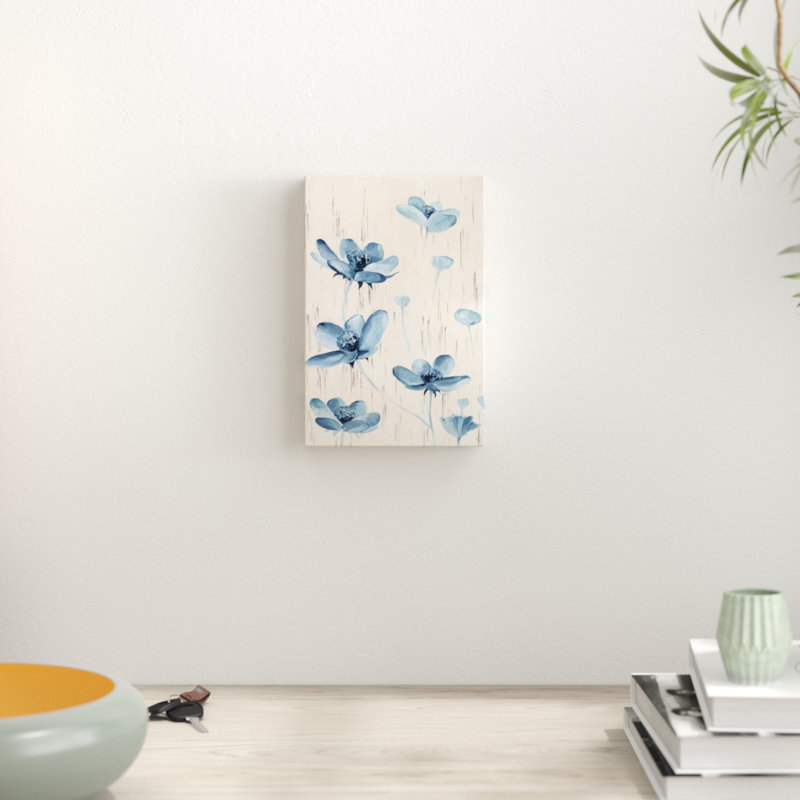 Floating Flowers 1 Piece Wrapped Canvas Painting, 30cm H x 20cm W