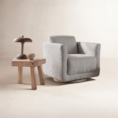 Scottie Upholstered Swivel Barrel Chair