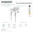 Kingston Brass Edwardian 19-Inch Carrara Marble Console Sink with Brass Legs (4-Inch, 3-Hole)