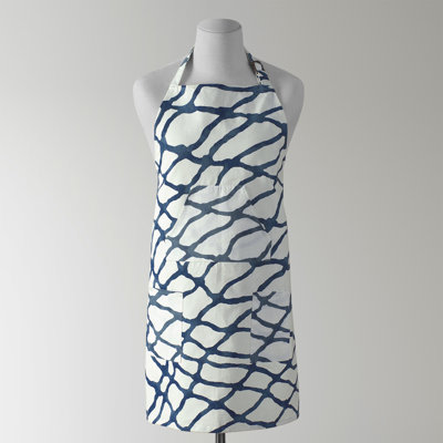 Printed Cotton Kitchen Apron with Pockets Adjustable