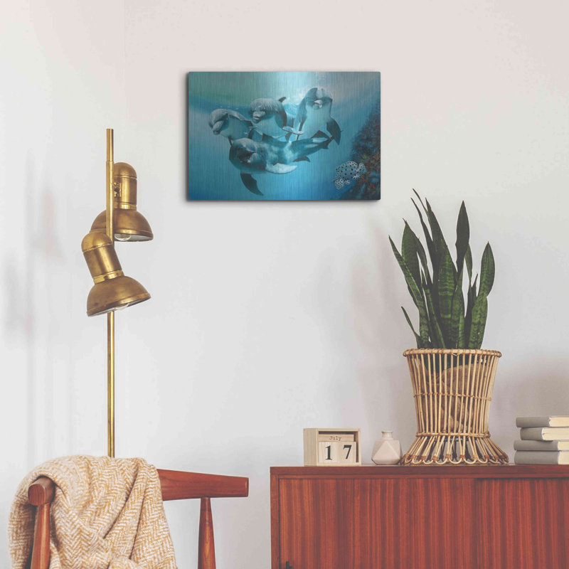" Dolphins " by Durwood Coffey, 16" H x 24" W