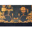 Small Antique Early 20th Century Blue Chinese Art Deco Carpet
