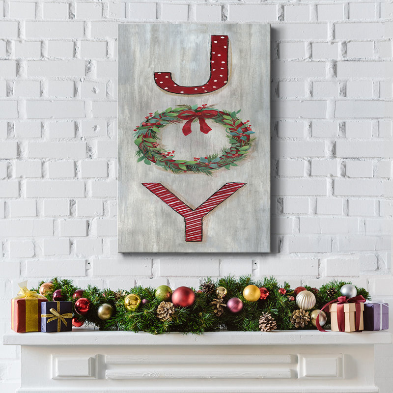 Joy sur toile, H 18 po x l 12 po x P 1,5 po