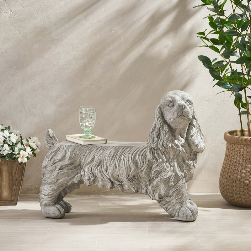 Statue d'épagneul cocker, jolie décoration de jardin pour patio, pelouse et jardin