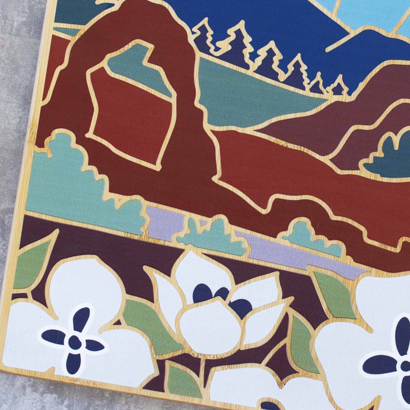 Utah Cutting & Serving Board with Artwork by Summer Stokes