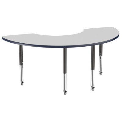 Table d'activité demi-lune 36 "x 72" avec pieds réglables