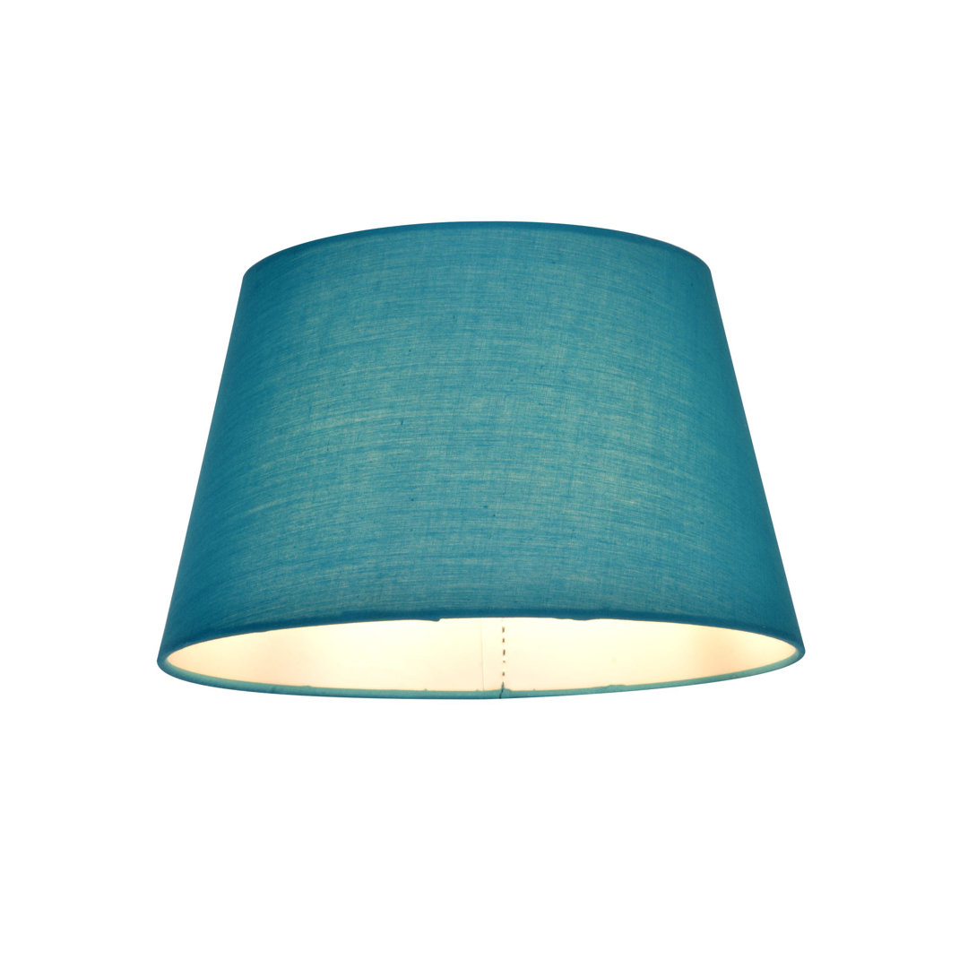 16cm H Cotton Drum Pendant Shade ( Screw On ) in Teal