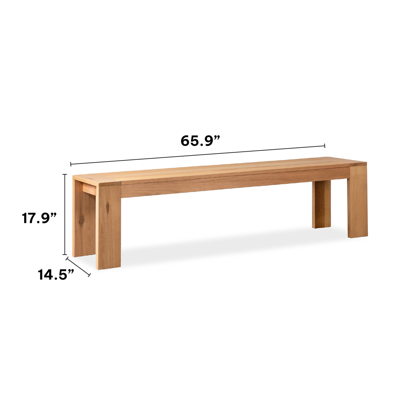 Callen Wood Outdoor Dining Bench