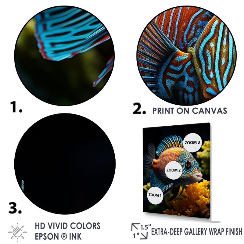 " Corals Butterflyfish Aquamarine Adventure ", Natural Floater Framed, 40" H x 30" W x 1.5" D