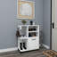 Armoire polyvalente, blanche, 31,9 x 23,6 x 13,8 pouces | 100% panneau de particules enduit de mélamine, épaisseur: 0,7 pouce | Comprend de nombreuses tablettes et une conception murale, idéale pour les solutions de rangement modernes pour la maison et le bureau-109343689