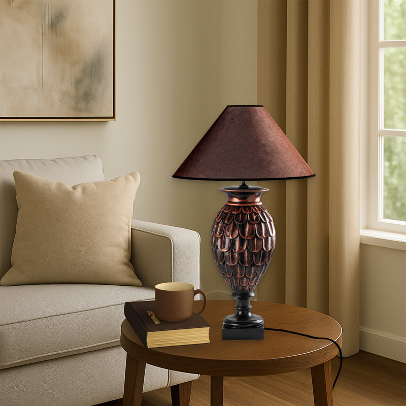 Lampe de table Armadillo, Brun