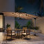 Parasol extérieur en porte-à-faux pour patio 120 pi 10 pi avec lumières DEL Gentle Chic-85856856