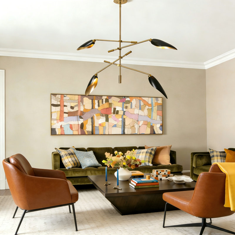 Lakendria 8 - Light Metal Sputnik Chandelier, 4 Lights