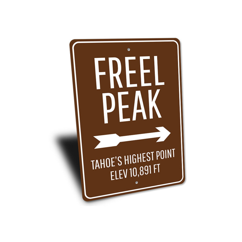 Freel Peak Aluminum Sign, 14" H x 10" W x 0.04" D