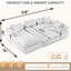Canapé modulaire surdimensionné de 149 po avec siège profond 149 po, canapé modulaire en U 7 en 1, sans assemblage-811075303