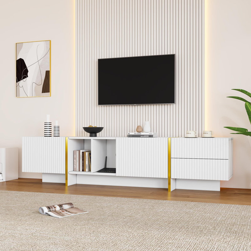 Albertien Unfinished TV Stand for TVs up to 85"