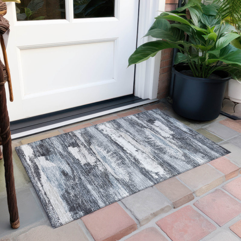 Tapis rectangulaire Aleighna avec envers antidérapant, Rectangle 1 pi 8 po x 2 pi 6 po