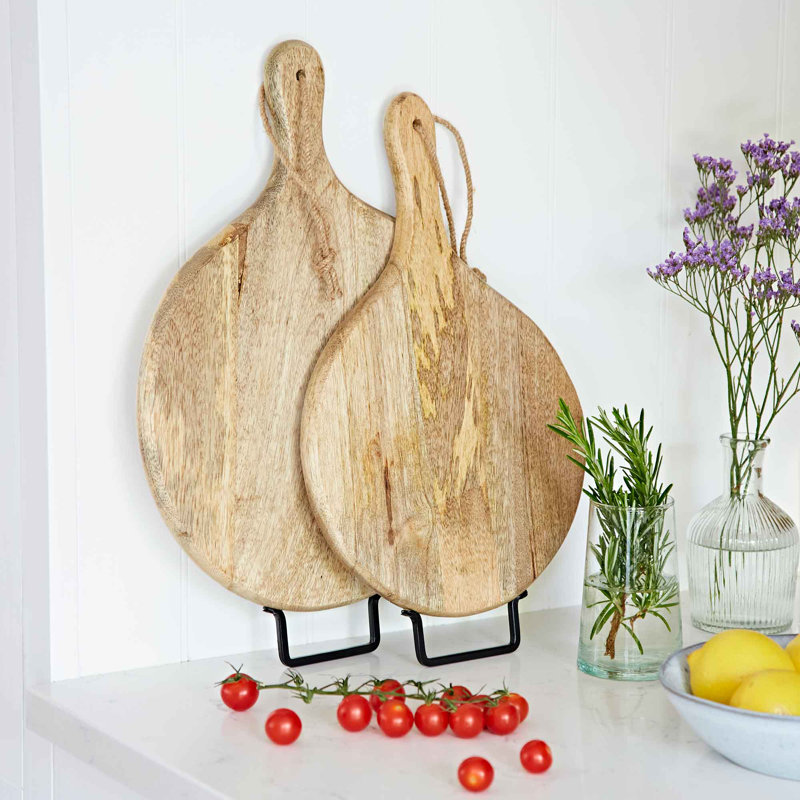 Natural Mango Wood Round Chopping Board, Small