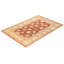 Tapis jaune traditionnel noué à la main de conception unique 6 pi 2 po x 9 pi 3 po Keenan