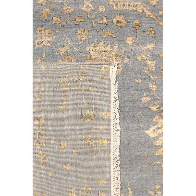 Canvello Transitional Hand Knotted Bsilk & Wool Area Rug - 8'11" X 11'9"
