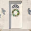 Couronne de Pâques de 18 pouces avec fleurs artificielles printanières, œufs colorés, feuilles d'eucalyptus lavande pour la porte d'entrée