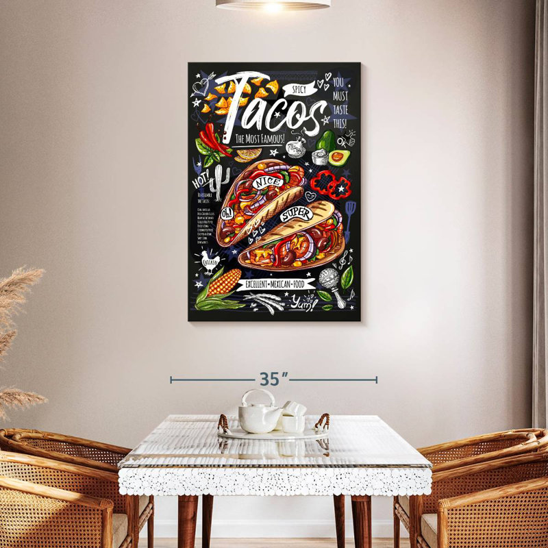 Yarlin Spicy Tacos, 45" H x 30" W