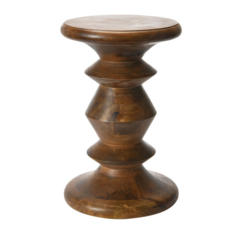 Table de bout en bois massif Berns, Noyer