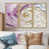 Toile avec cadre flottant or