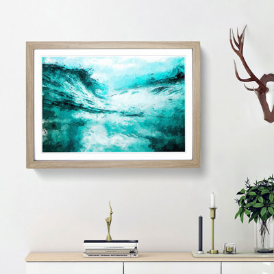 Curled Wave in New Zealand in Abstract - Picture Frame Painting Print